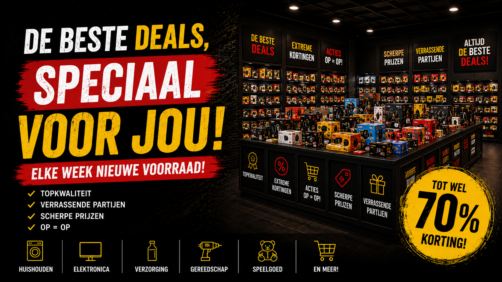 DealDrop: de beste deals speciaal voor jou, met iedere week nieuwe voorraad en tot 70 procent korting