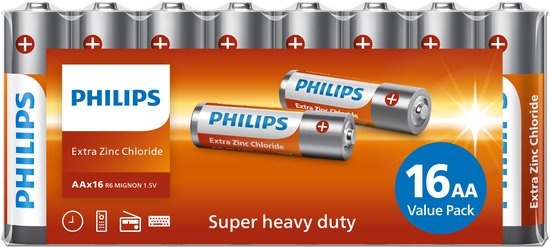 Philips AA batterijen, voordeelverpakking van 16 stuks